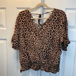 Maurices Cheetah print blouse